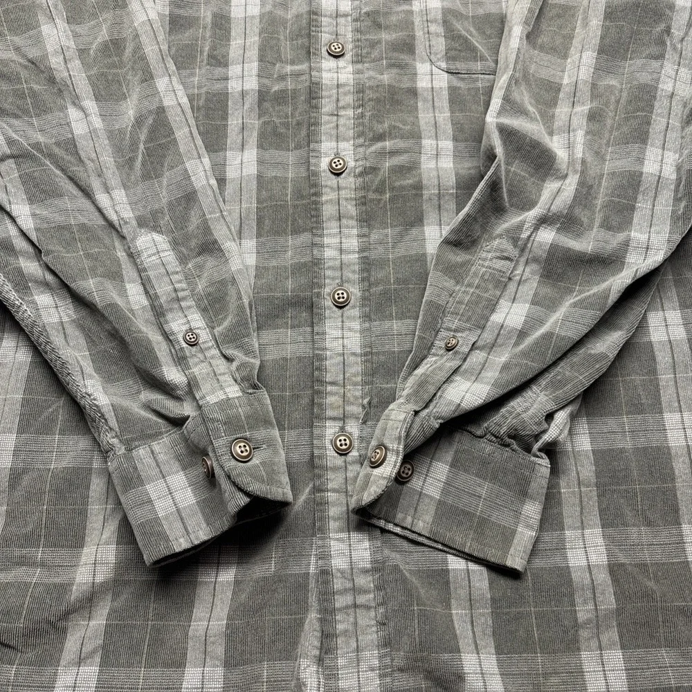 VTG  Roundtree & Yorke Shirt‎ long Sleeve green plaid XL